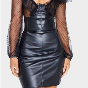 Faux Leather High Waisted Bustier Sz12.